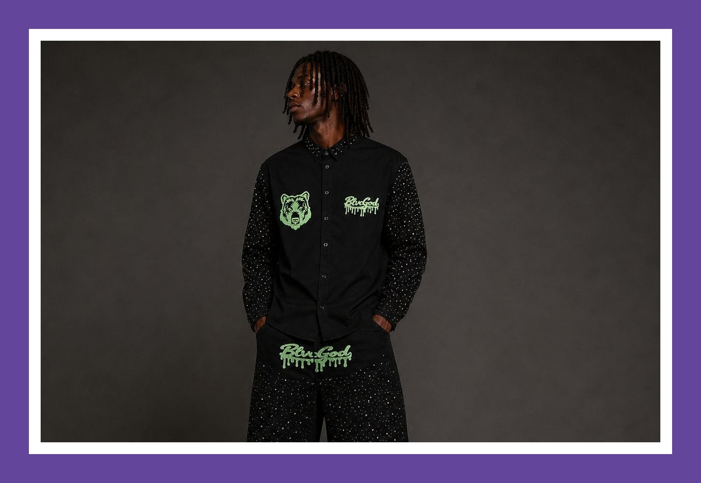 BLVCGOD BLVC RHINESTONE LONG SLEEVE