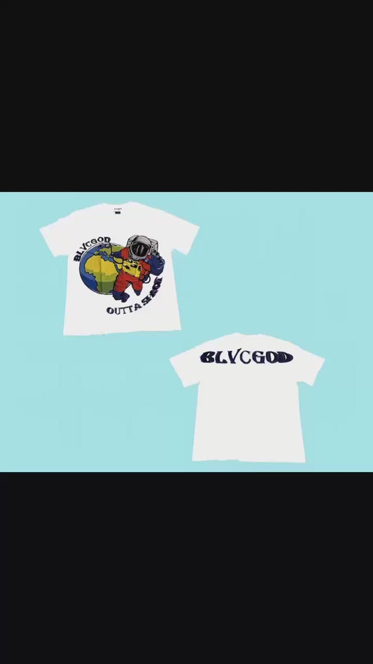 BLVCGOD OUTTA SPACE WHITE TEE