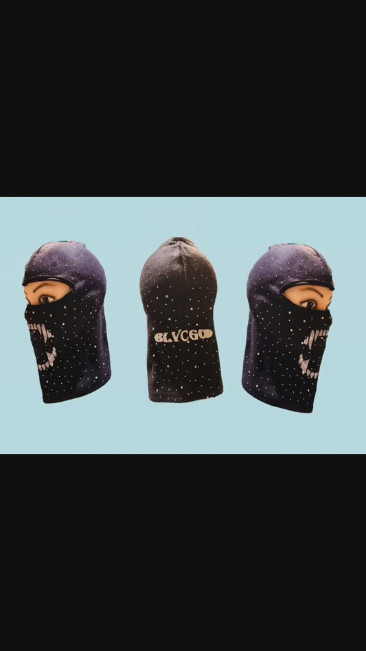 BLVCGOD RHINESTONE SKI-MASK