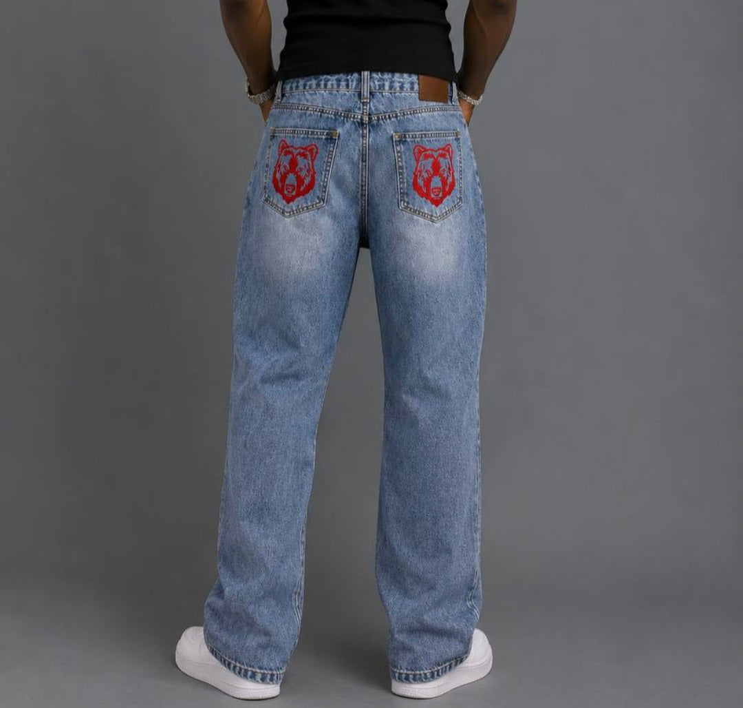 Blvcgod War-Ready Rhinestone Jeans