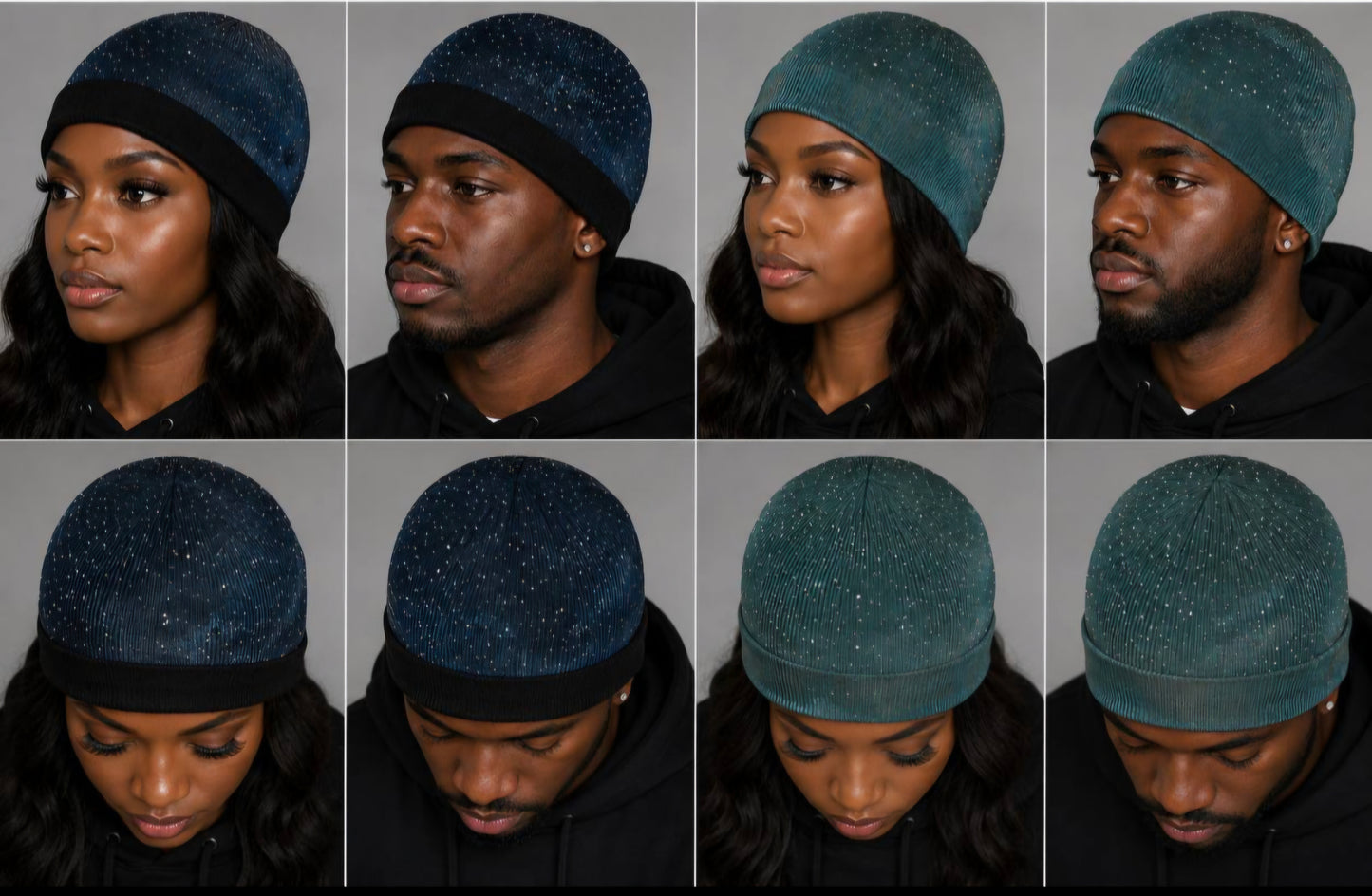 BLVCGOD Rhinestone Beanie