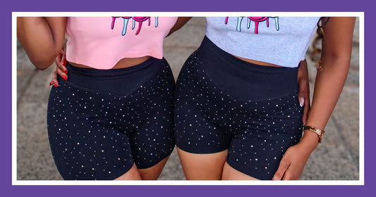 BLVCGOD LADIES RHINESTONE THONG