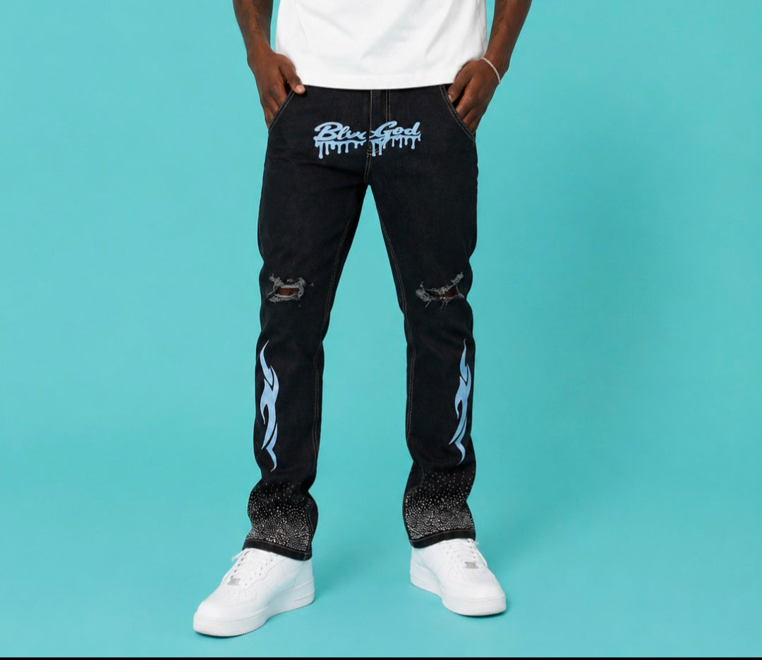 BLVCGOD RAW ENERGY SKINNY JEANS