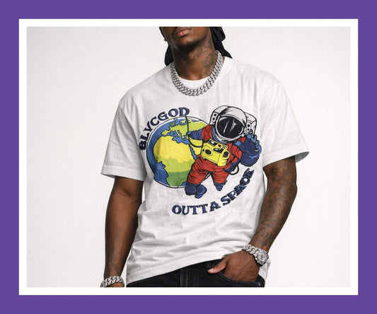 BLVCGOD OUTTA SPACE WHITE TEE