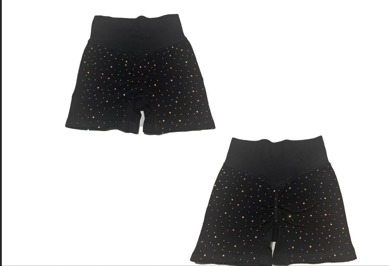 BLVCGOD LADIES RHINESTONE THONG