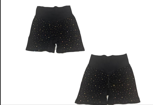 BLVCGOD LADIES RHINESTONE THONG