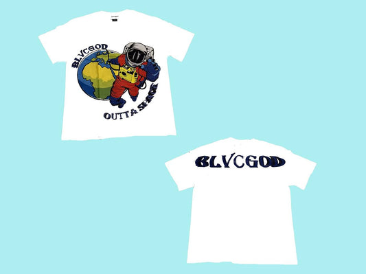 BLVCGOD OUTTA SPACE WHITE TEE