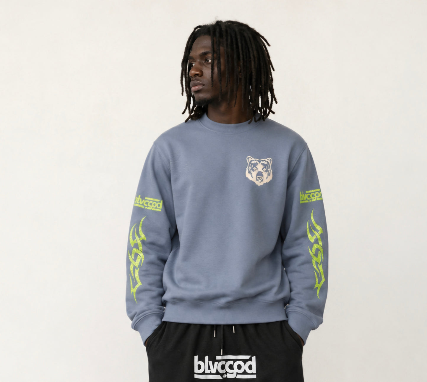 BLVCGOD Slate Blue Signature Sweatshirt